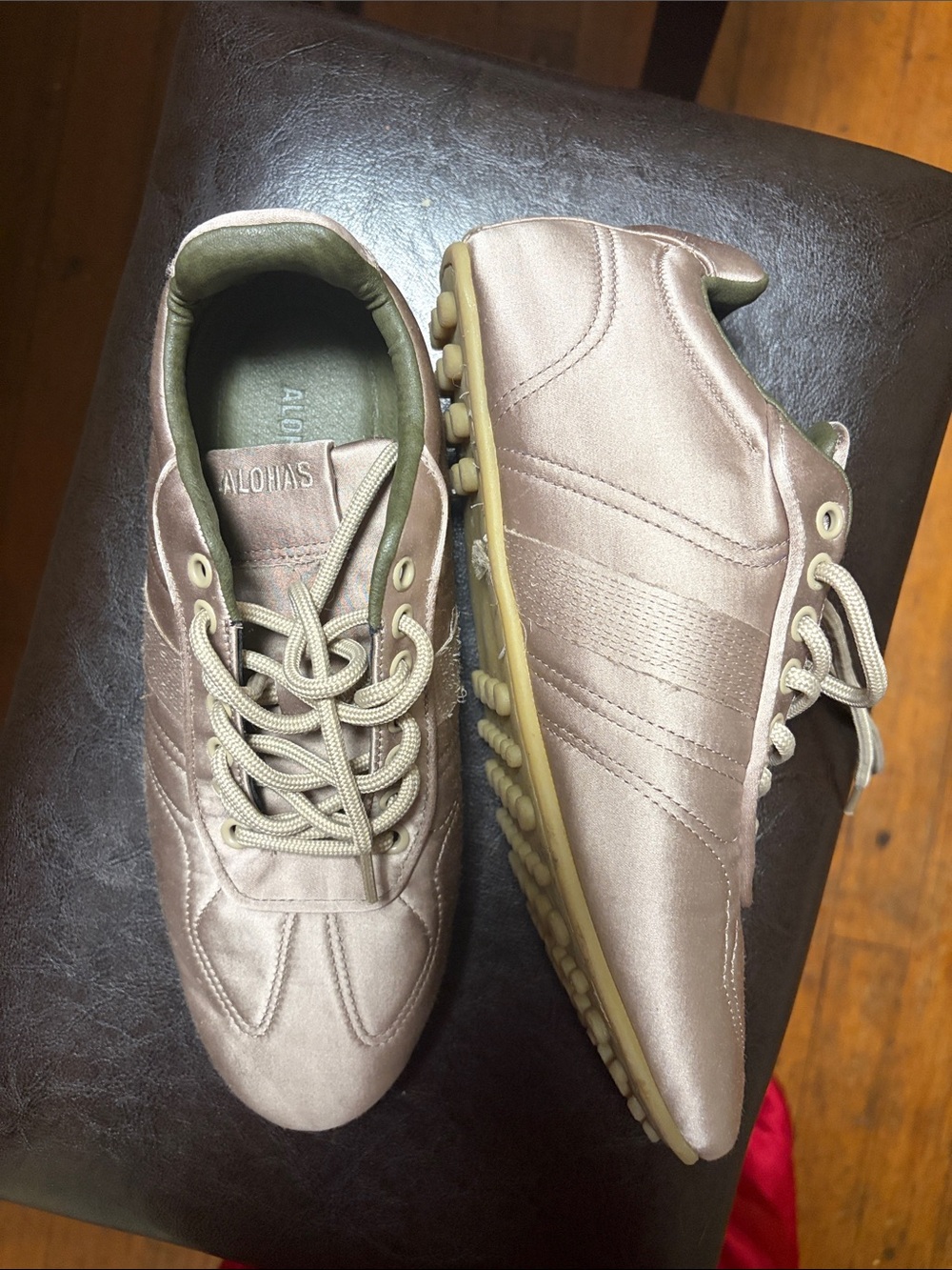 Taupe Metallic Sneakers